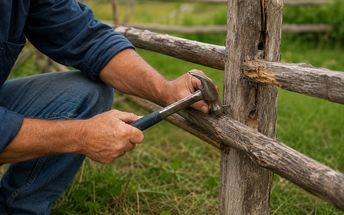 Split rail fence repair contractor